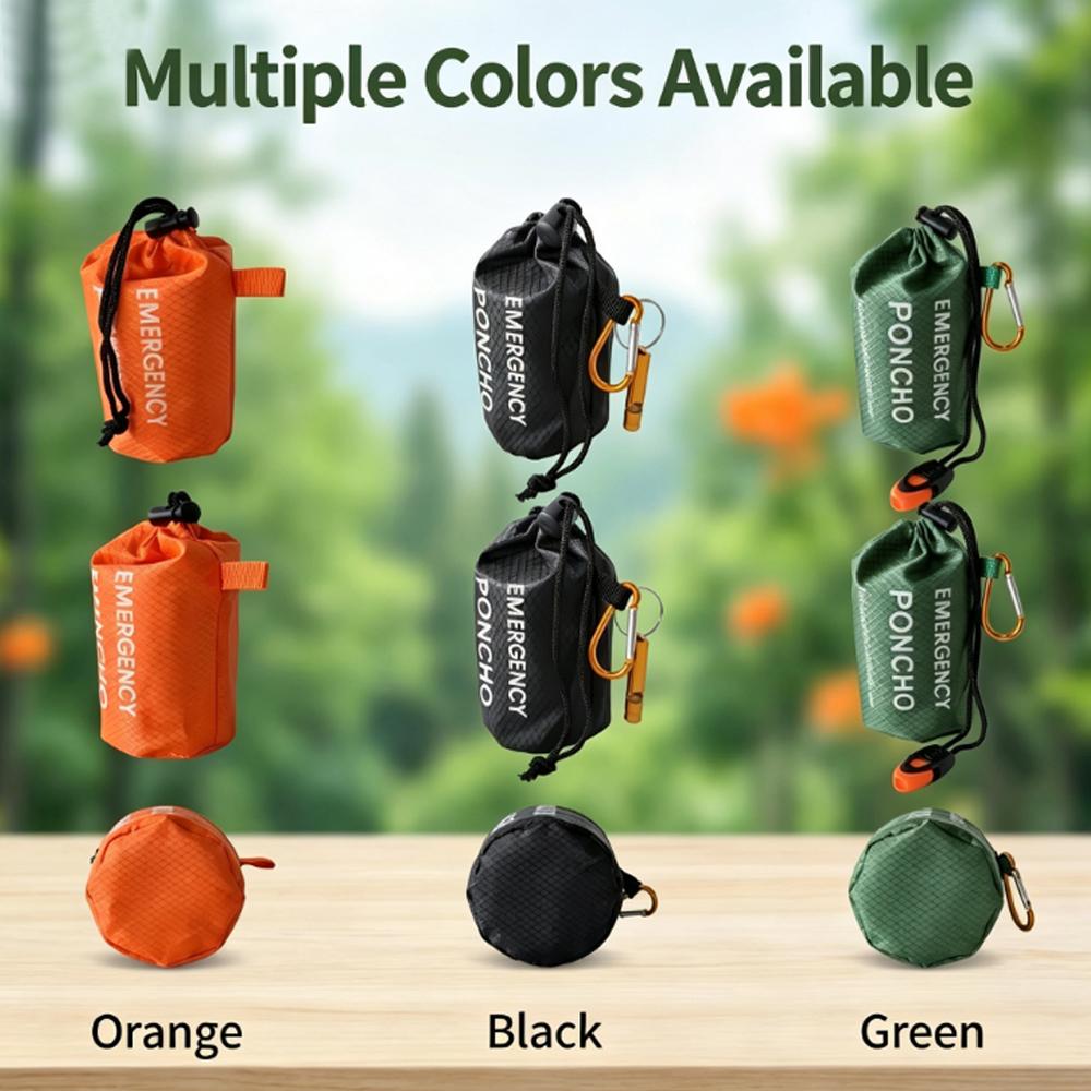 Portable Emergency Rain Poncho - Camping Rain Poncho ulasan dan harga
