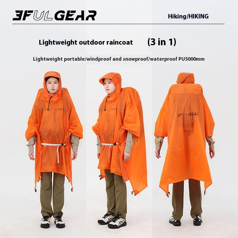 3F UL GEAR Ultralight Hiking R - Camping Rain Poncho ulasan dan harga