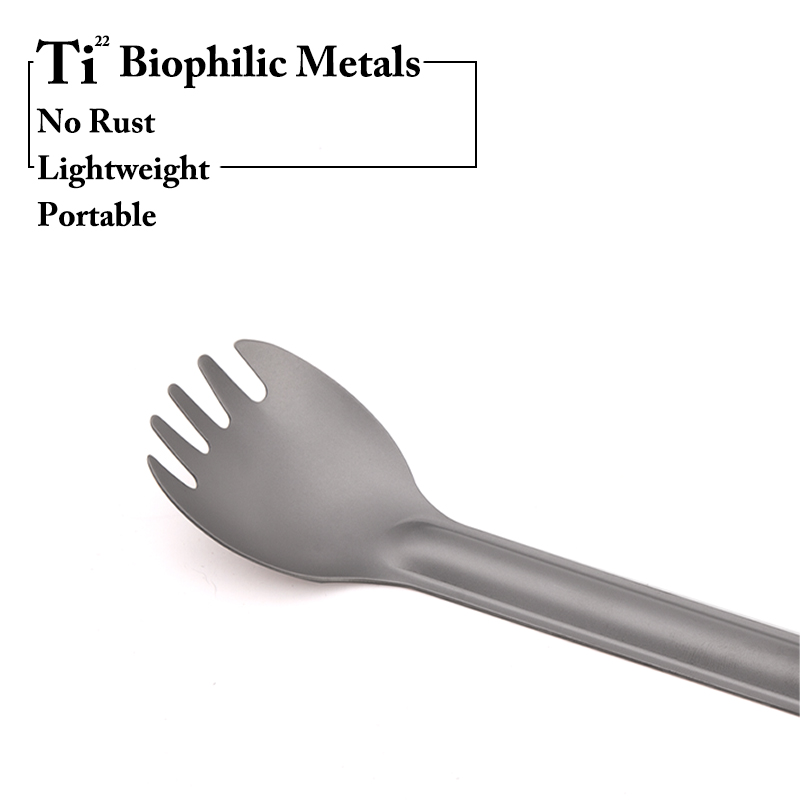 TiTo Titanium Spork Spoon Long - Outdoor Camping Dining Set ulasan dan harga