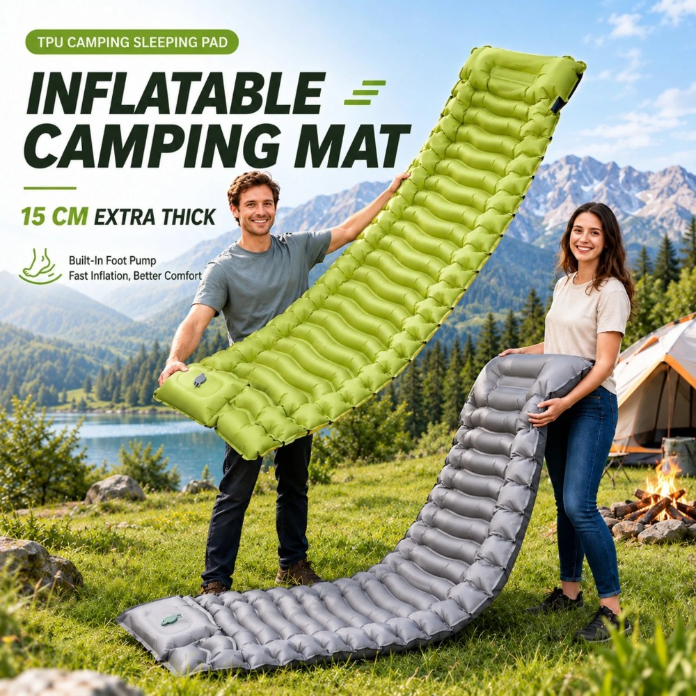 Camping Sleeping Mat Inflatabl - Outdoor Camping Rugs ulasan dan harga