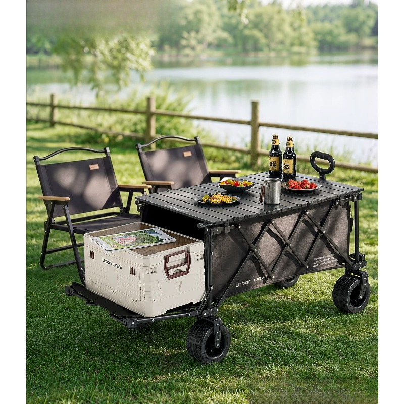 Folding Camping Wagon Cart Out - Outdoor Camping Trolley ulasan dan harga