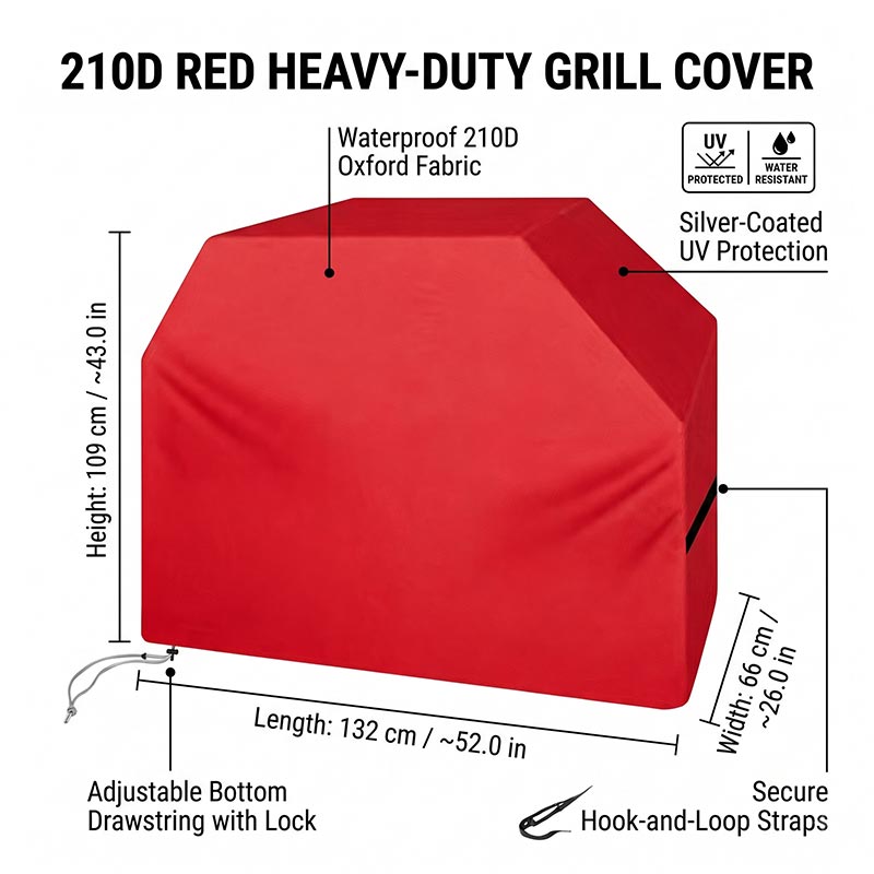 210D BBQ Cover Dustproof Water - Outdoor Camping Trolley ulasan dan harga