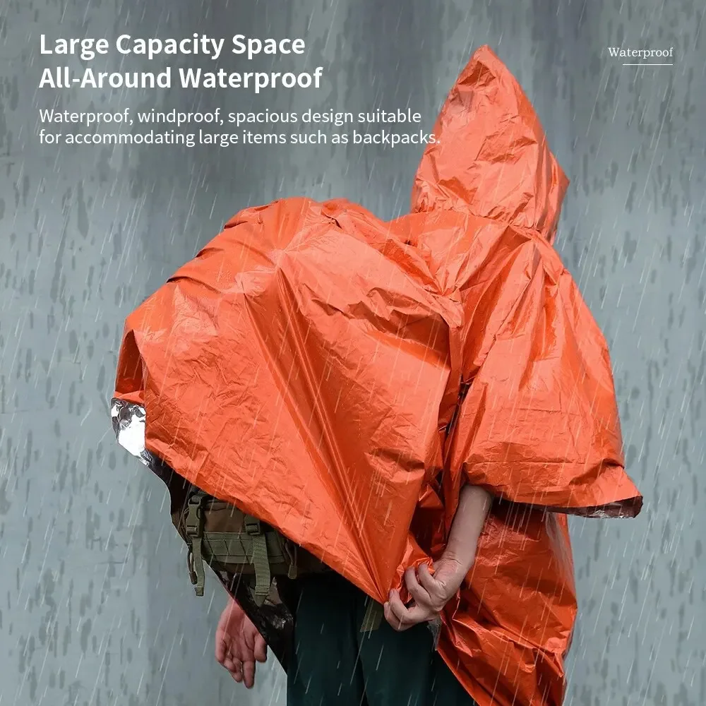 Emergency Raincoat Poncho Wate - Camping Rain Poncho ulasan dan harga