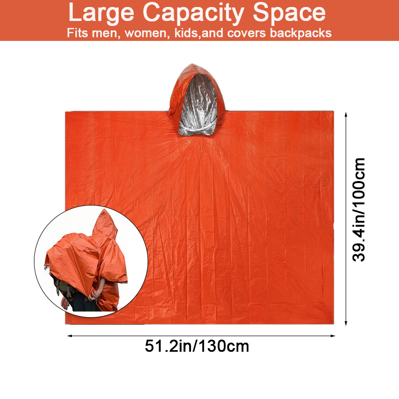 SSUNTAK Emergency Survival Rai - Camping Rain Poncho ulasan dan harga