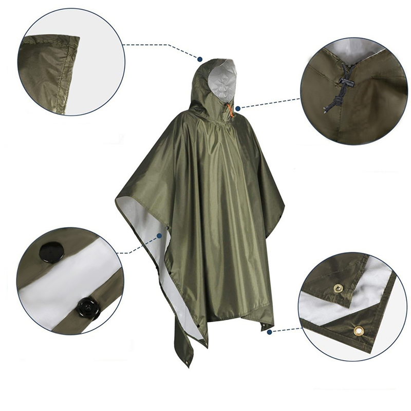 Heavy Duty Rain Poncho For Bac - Camping Rain Poncho ulasan dan harga