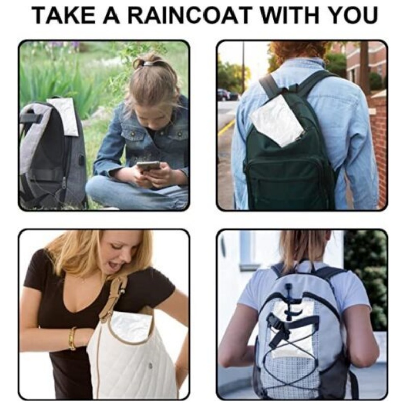 12Pcs Disposable Waterproof Ra - Camping Rain Poncho ulasan dan harga