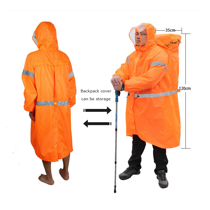 Unisex Reflective Outdoor Clim - Camping Rain Poncho ulasan dan harga