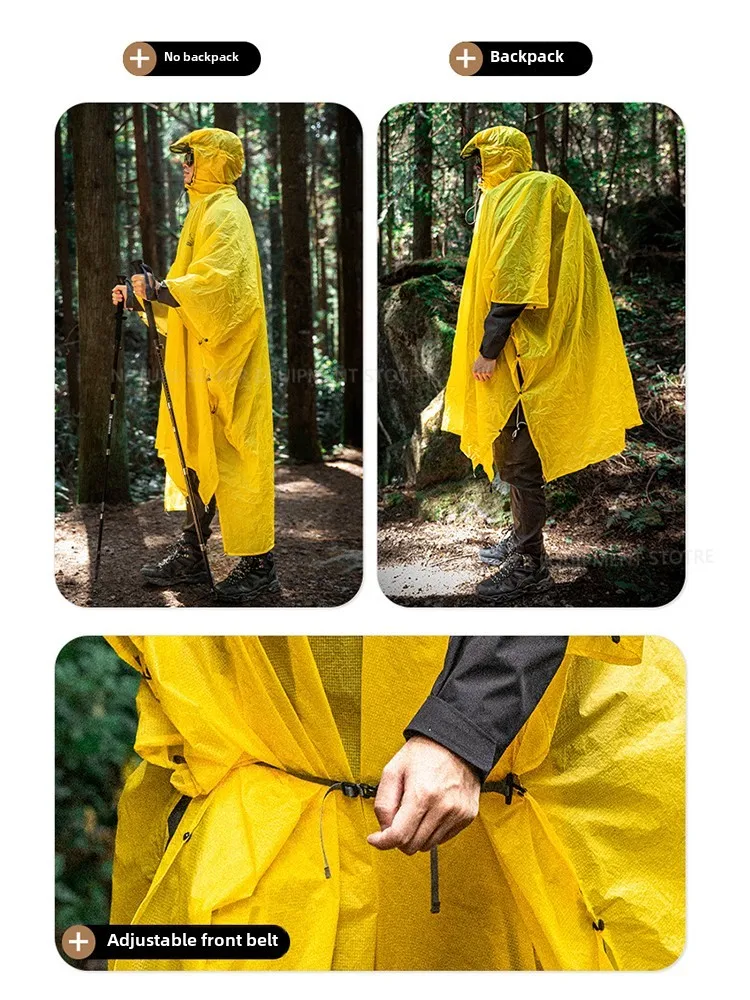 15D/210T Raincoat Waterproof R - Camping Rain Poncho ulasan dan harga